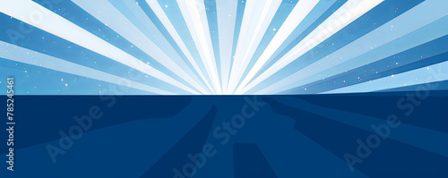 Navy Blue abstract rays background vector presentation design template with light grey gradient sun burst shape pattern for comic book photo