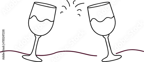 two glasses of champagne