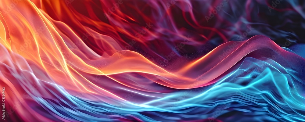 digital waves flowing over a classic painting digital waves flowing over a classic painting