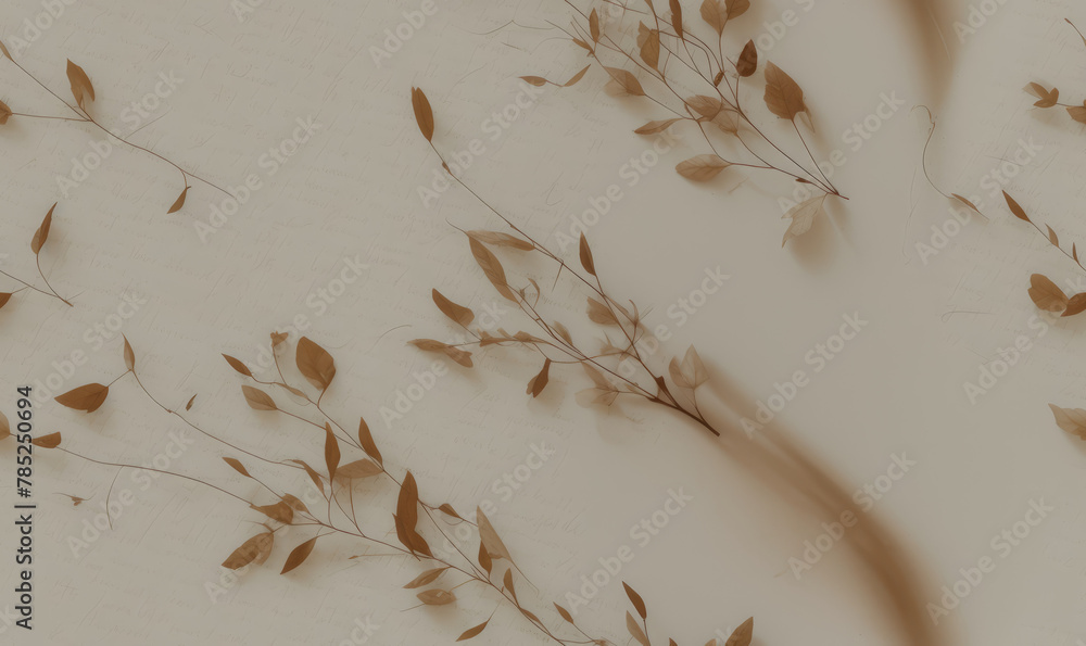 Writer, sheet with text, autumn. Abstract seamless pattern. AI generated. Writer, sheet with text, autumn. Abstract seamless pattern. AI generated.