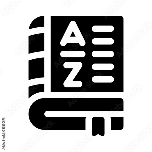 dictionary glyph icon