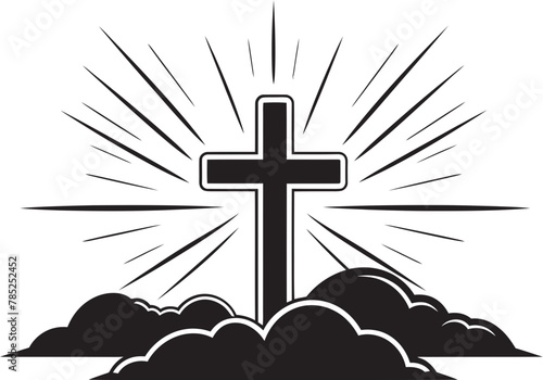 Sacred Symbolism Christian Logo Vector Illustration