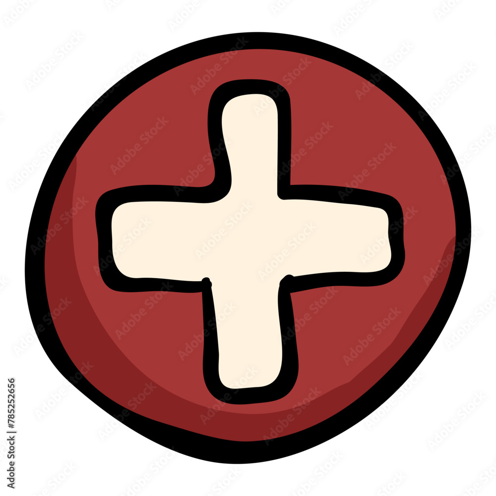 Hospital Symbol Hand Drawn Doodle Icon Hospital Symbol Hand Drawn Doodle Icon