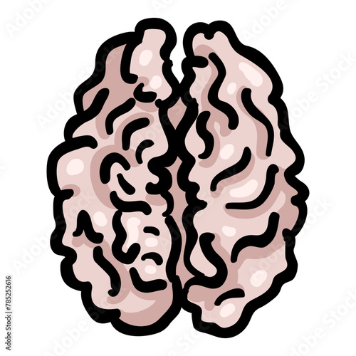 Human Brain Hand Drawn Doodle Icon
