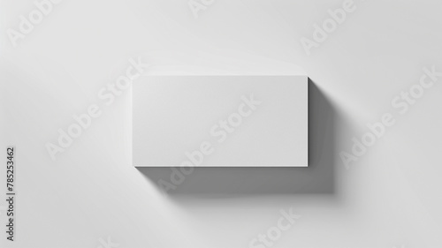 White blank business card mockup on white background