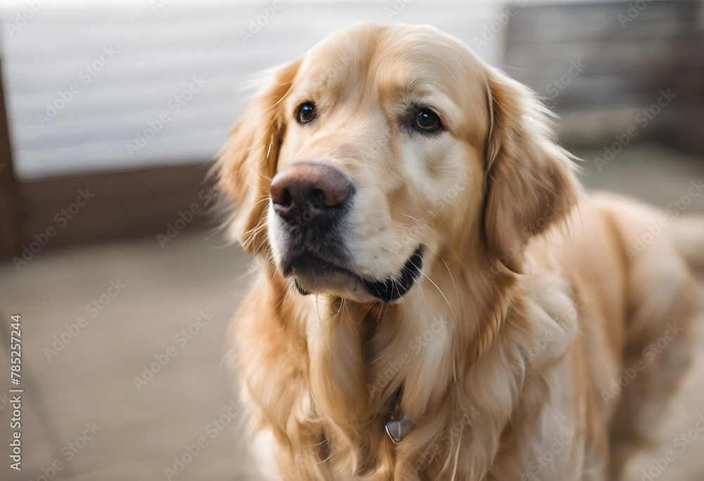 A close up of a Golden Retriever