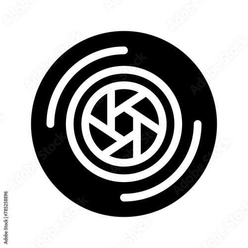 diaphragm glyph icon