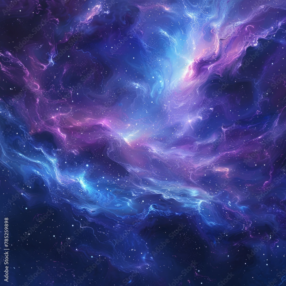 Blue and Purple Space Filled With Stars Blue and Purple Space Filled With Stars