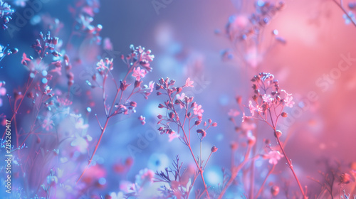 pastel background with flower design