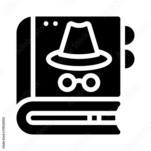 detective story glyph icon