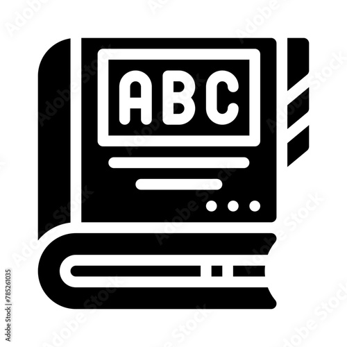 dictionary glyph icon