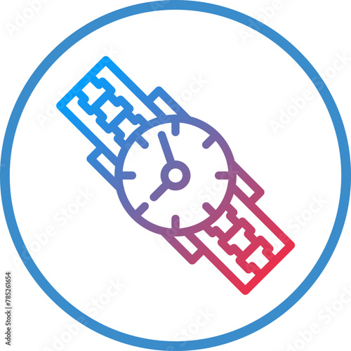 Vector Design Wristwatch Icon Style
