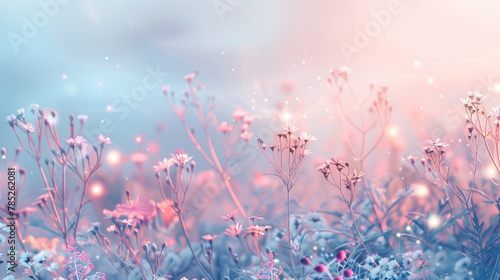 pastel background with flower design © Kittipong