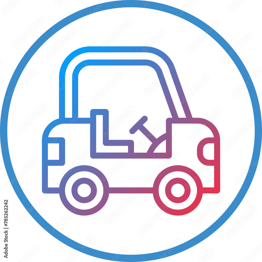 Vector Design Golf Cart Icon Style