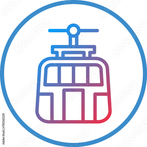 Vector Design Cable Car Icon Style