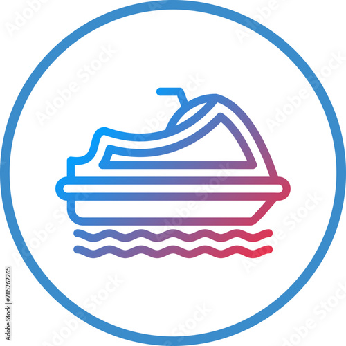 Vector Design Jet Ski Icon Style