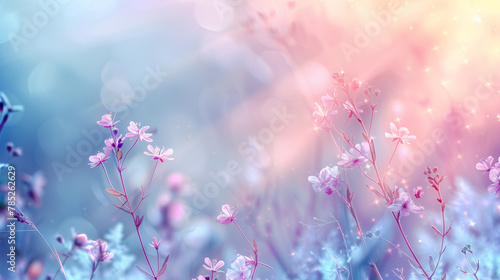 pastel background with flower design