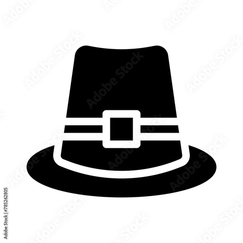 fedora hat glyph icon