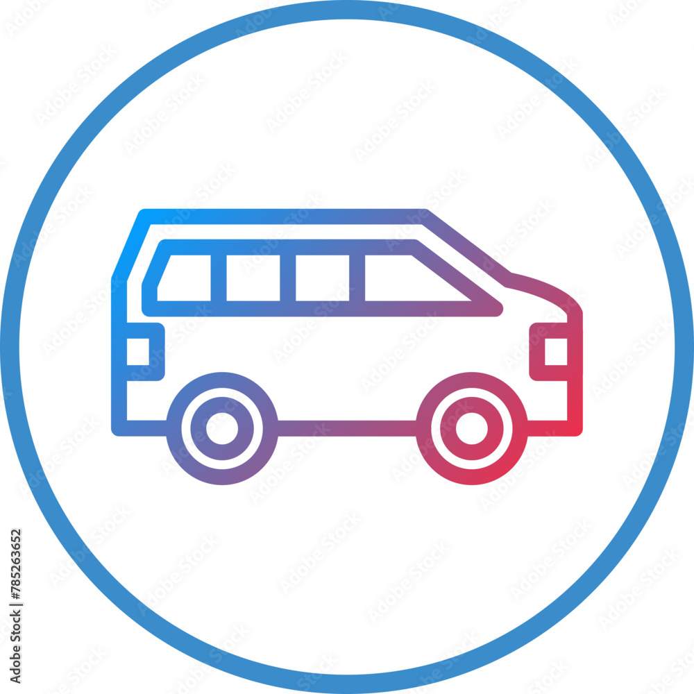 Vector Design Minivan Icon Style Vector Design Minivan Icon Style