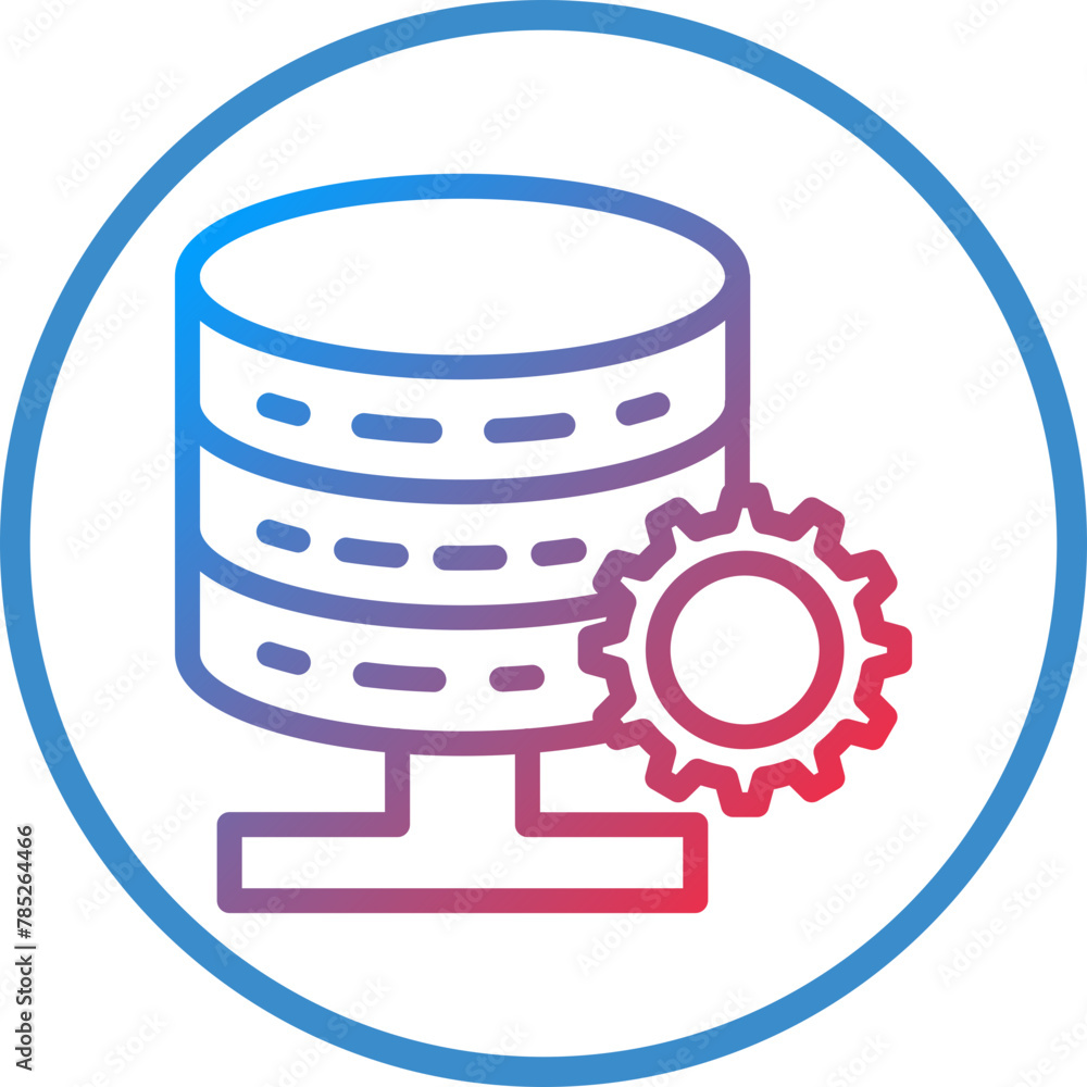 Vector Design Database Settings Icon Style