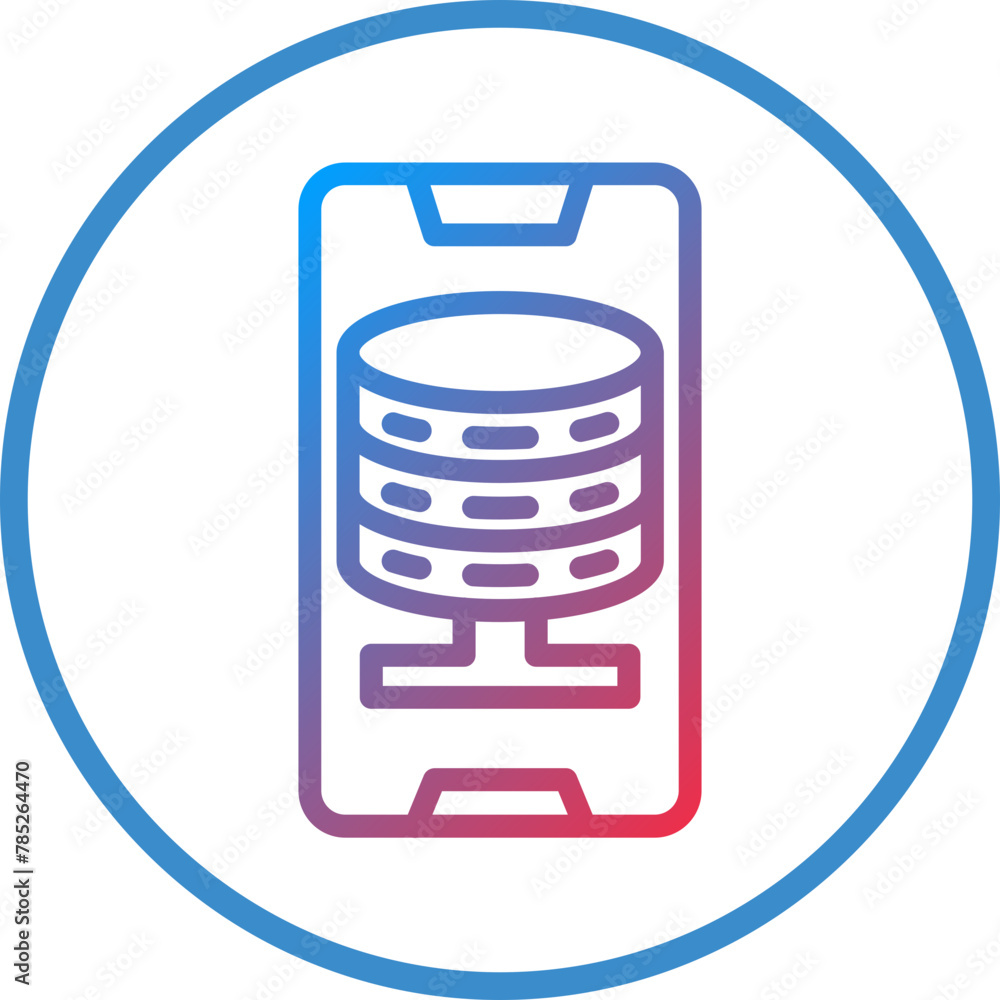 Vector Design Smartphone Database Icon Style Vector Design Smartphone Database Icon Style