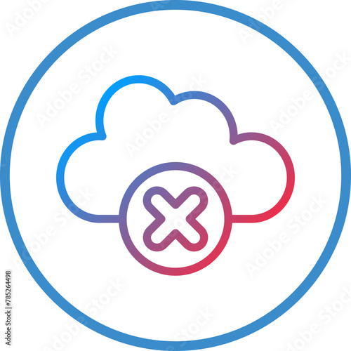 Vector Design Cloud Inaccessible Icon Style