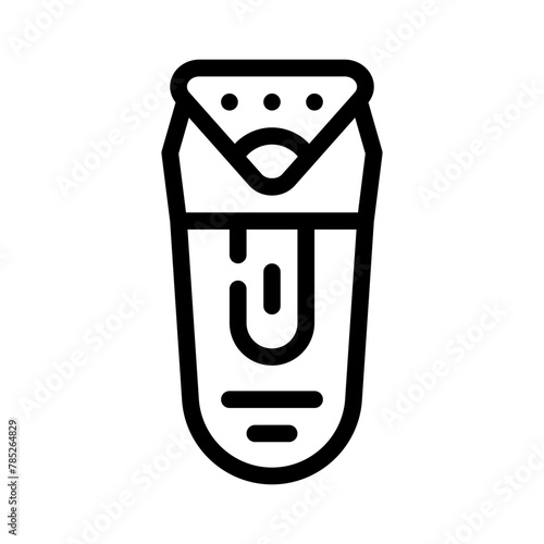 electric shaver line icon