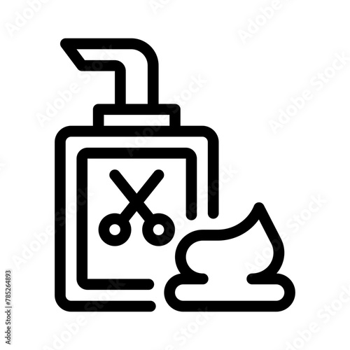 shaving cream line icon