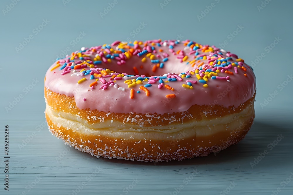 Pink Frosted Donut With Sprinkles Pink Frosted Donut With Sprinkles