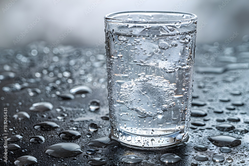 Glass Filled With Water on Table Glass Filled With Water on Table