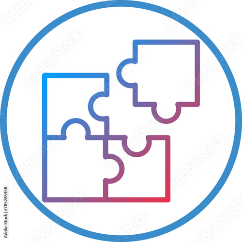 Vector Design Puzzle Icon Style