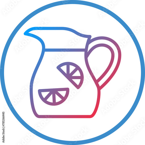 Vector Design Lemonade Jug Icon Style