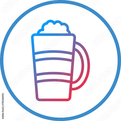 Vector Design Latte Macchiato Icon Style