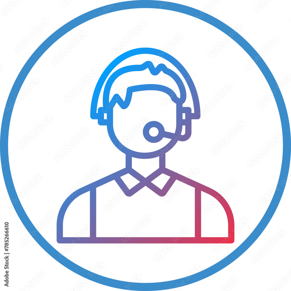 Vector Design Call Center Icon Style