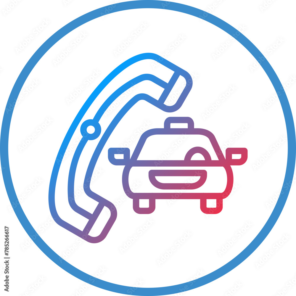 Obraz premium Vector Design Call Taxi Icon Style