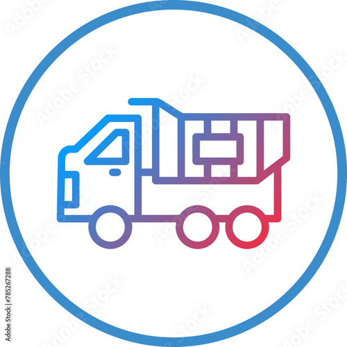 Vector Design Dump Truck Icon Style