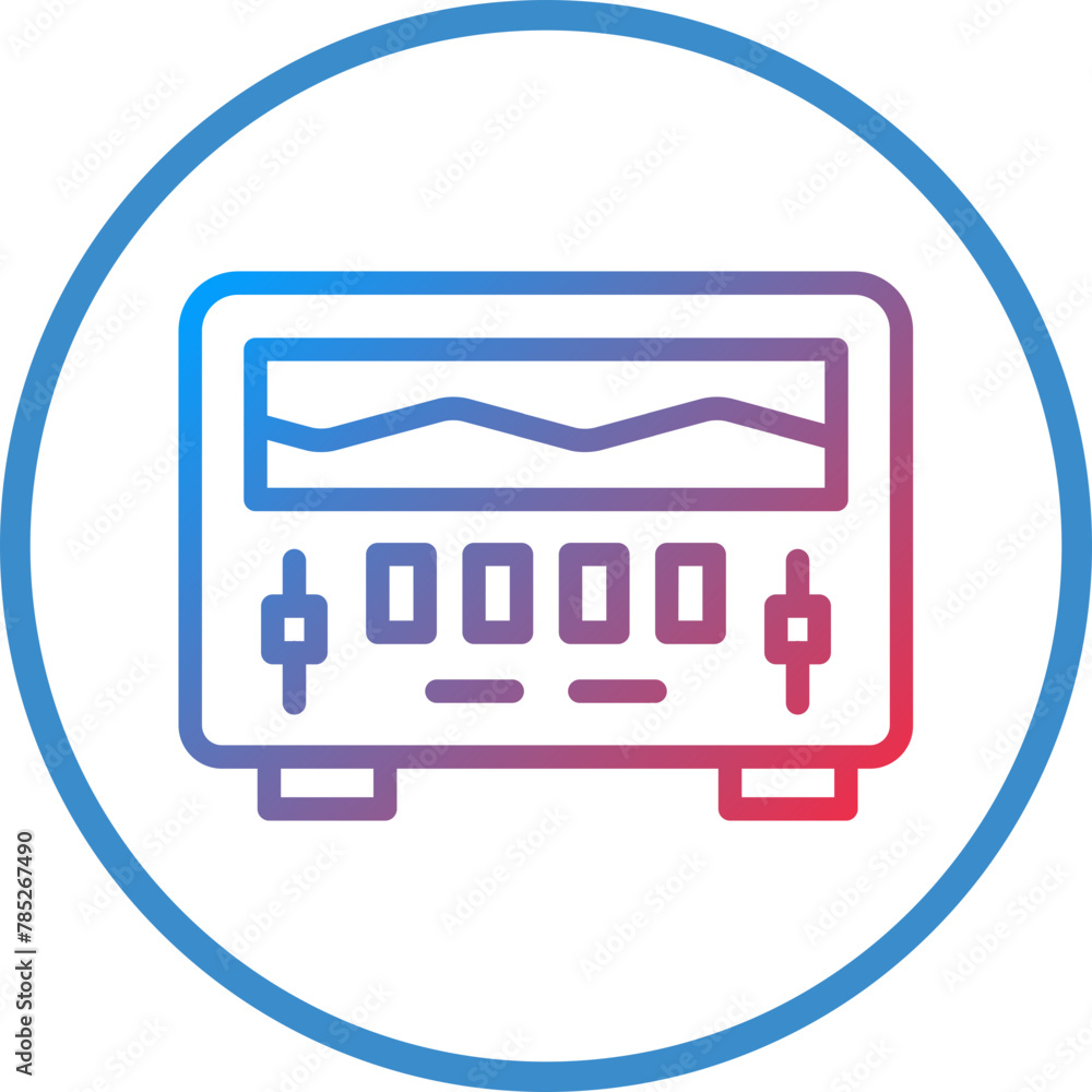 Vector Design Oscilloscope Icon Style Vector Design Oscilloscope Icon Style