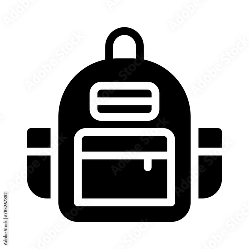 backpack glyph icon