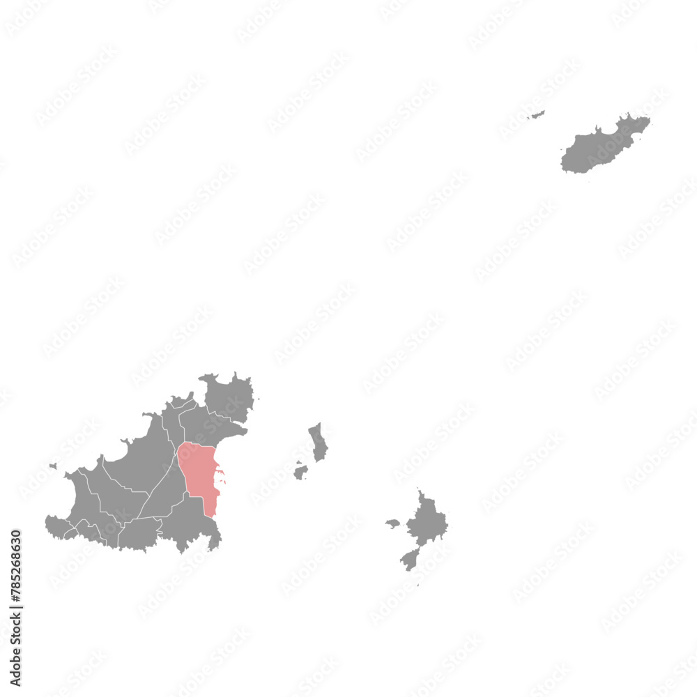 Obraz premium Saint Peter Port parishes map, administrative division of Guernsey. Vector illustration.