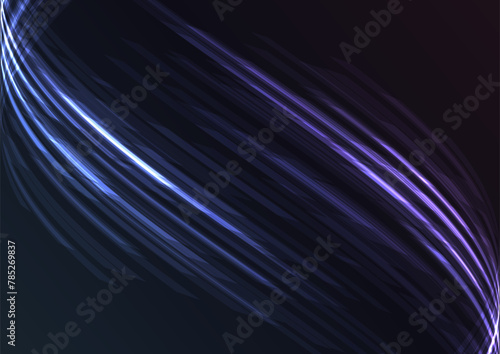 青の斜め抽象ライン背景