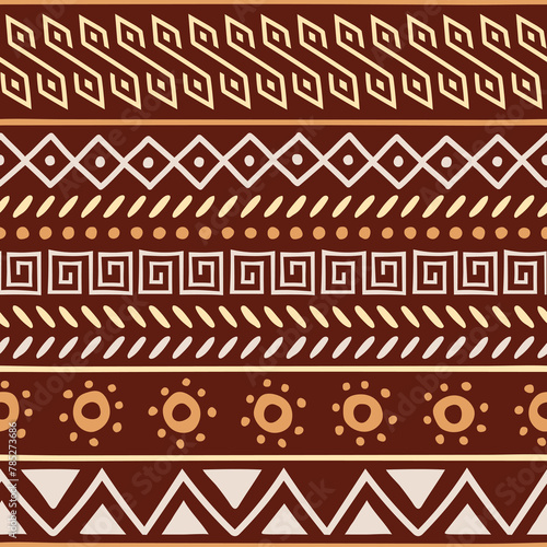 Seamless pattern, ethnic background, vector design	