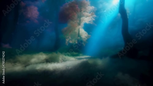 Wallpaper Mural Animation of ethereal mystical forest scene with digital glow effects Torontodigital.ca