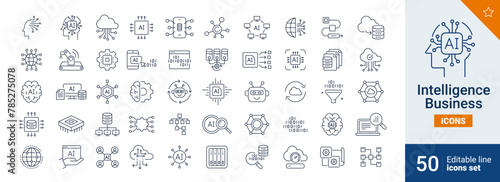Intelligence icons Pixel perfect.data, business, server, ... 