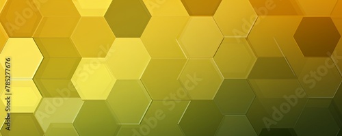 Olive and yellow gradient background with a hexagon pattern in a vector illustration © Celina