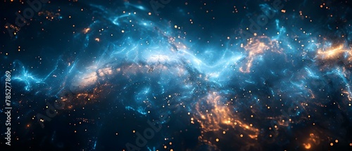 Cosmic Symphony: Dark Matter Weaving the Universe's Fabric. Concept Astronomy, Dark Matter, Universe, Cosmic Symphony, Fabric of the Universe