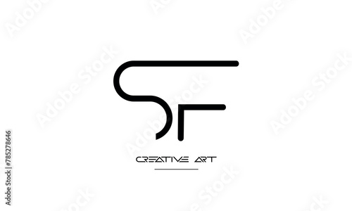 FS, SF, F, S abstract letters logo monogram