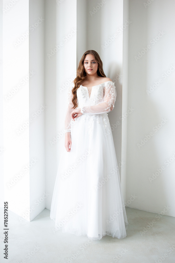 young beautiful woman bride in wedding dress young beautiful woman bride in wedding dress