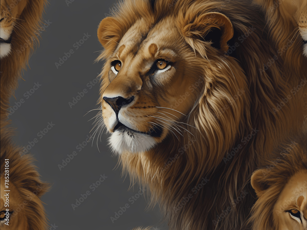 Naklejka premium Lion