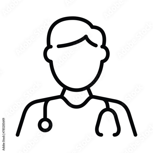 doctor icon line vector design