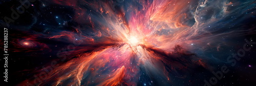supernova explosion within a galaxy, capturing the dramatic and awe-inspiring moment.